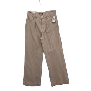 DL1961 Wide Leg Hepburn Jeans High Rise SZ 26 Women's Moonstone Tan NEW Comfort